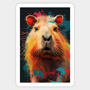 Vibrant Whiskers: Chromatic Hamster Delight Sticker